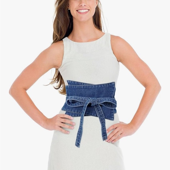 Stylish Denim Blue Women's Belt - Picture 5 of 9